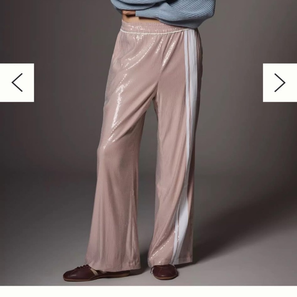 The Brooklin Sequin Pull-On Track Pants by Maeve

Size medium 

Worn once